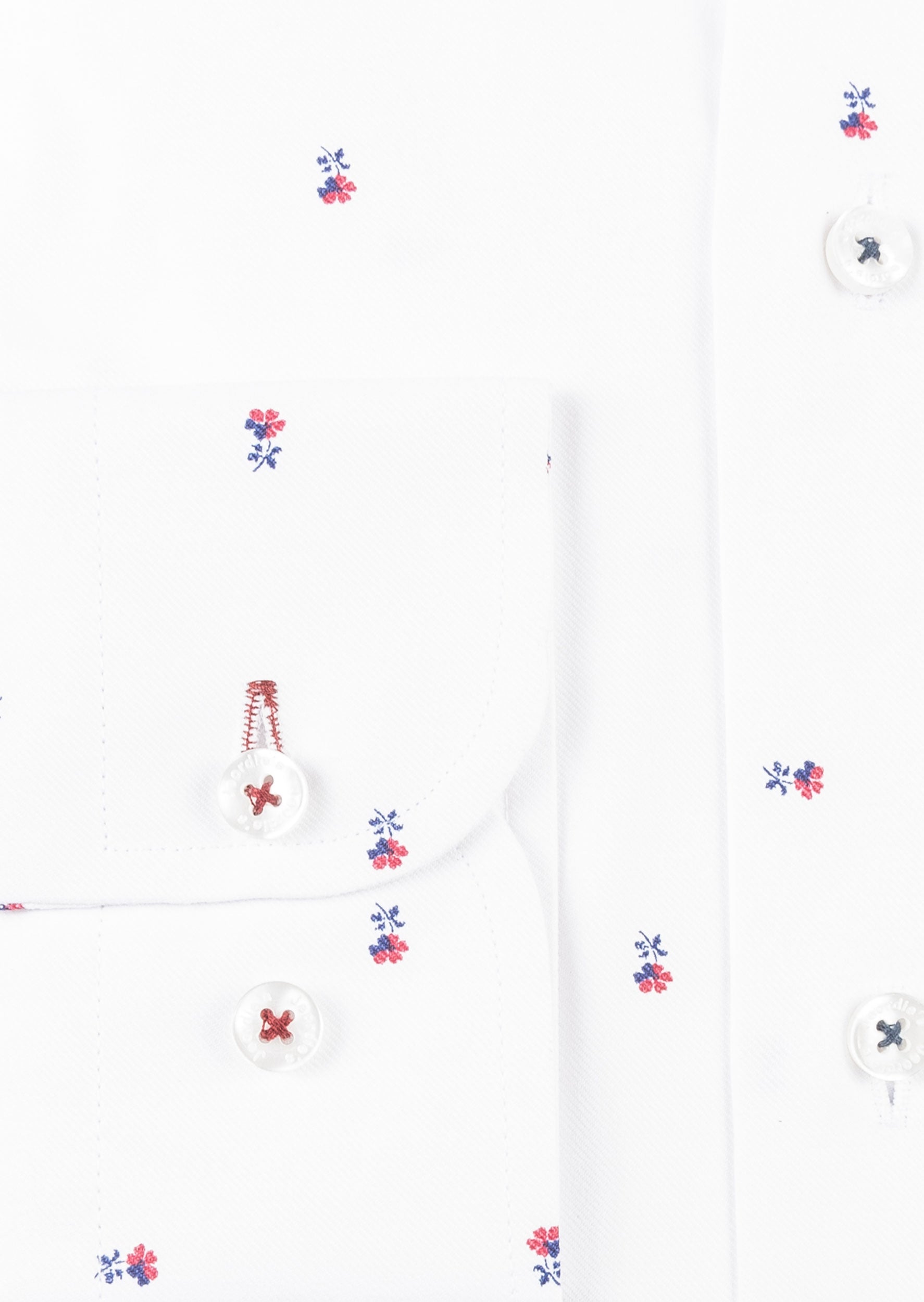 White - Burgundy Long Sleeve Shirt