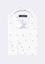 White - Brown Long Sleeve Shirt