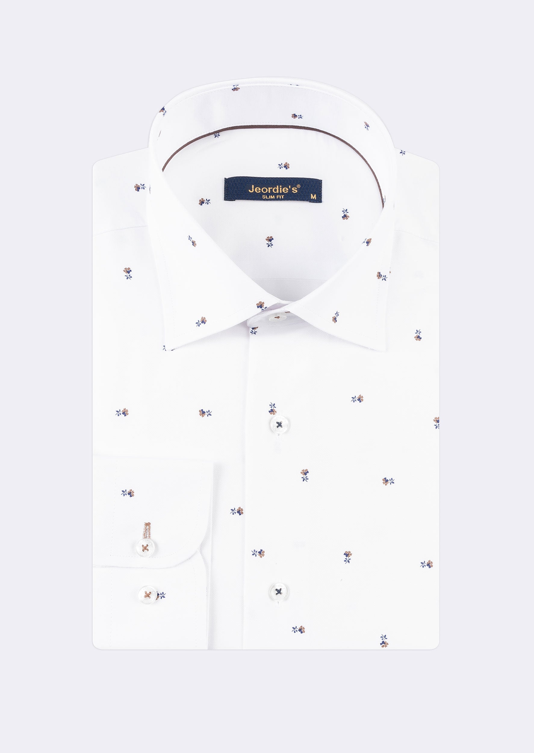 White - Brown Long Sleeve Shirt