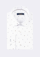 White - Brown Long Sleeve Shirt