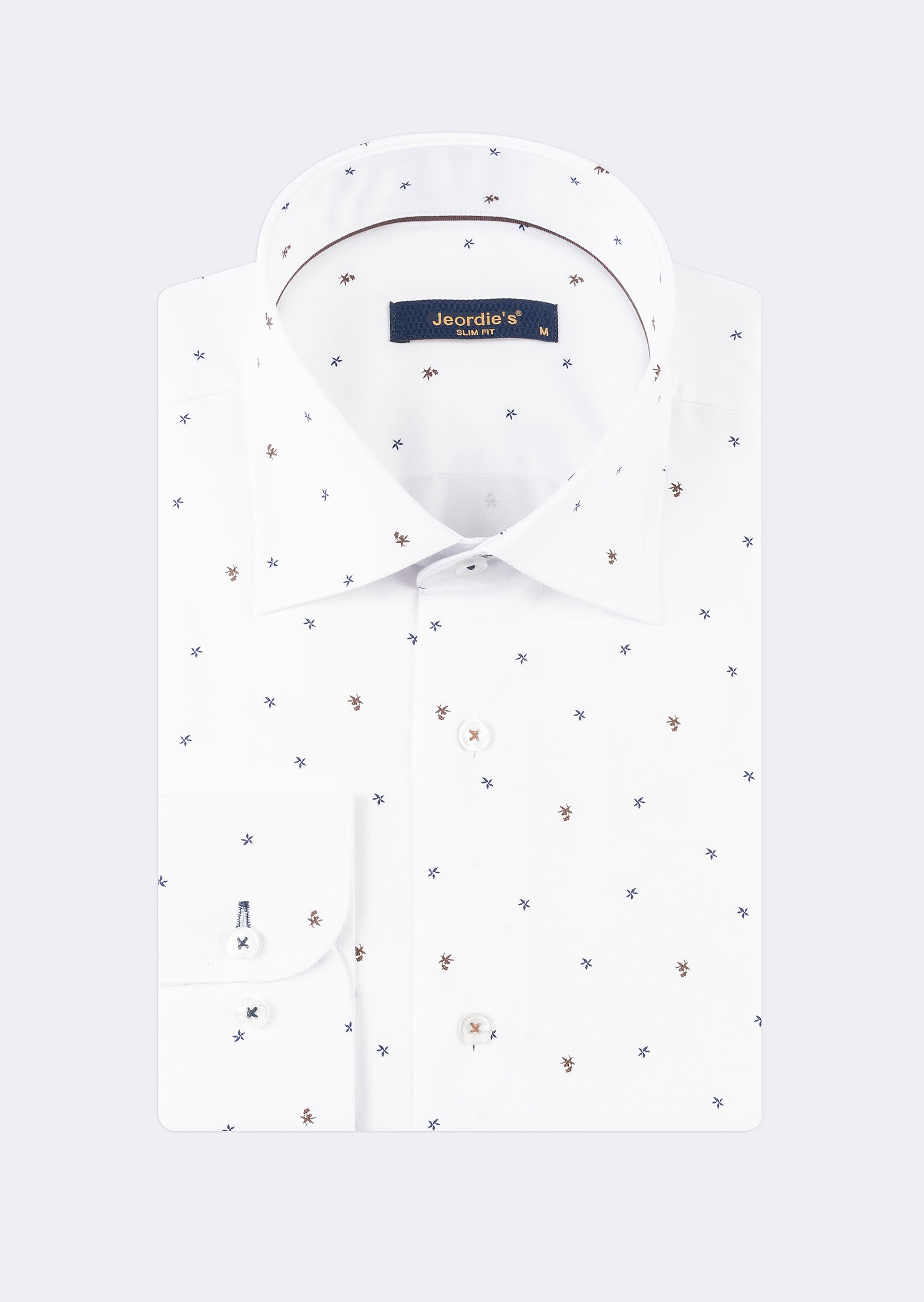 White - Brown Long Sleeve Shirt