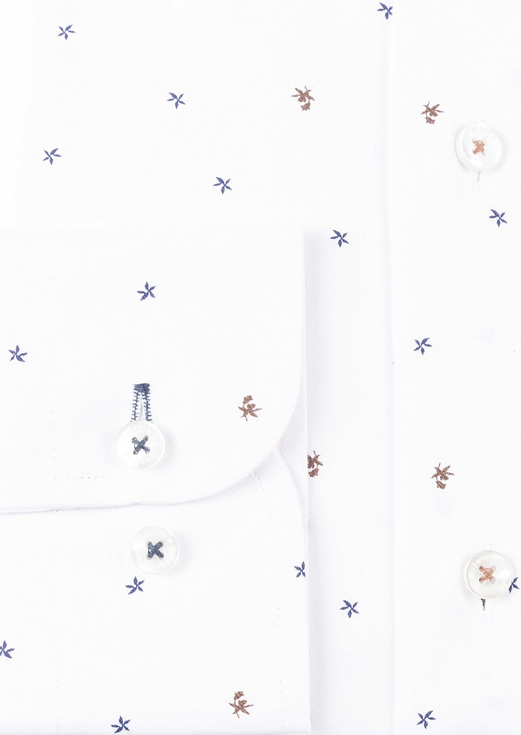 White - Brown Long Sleeve Shirt