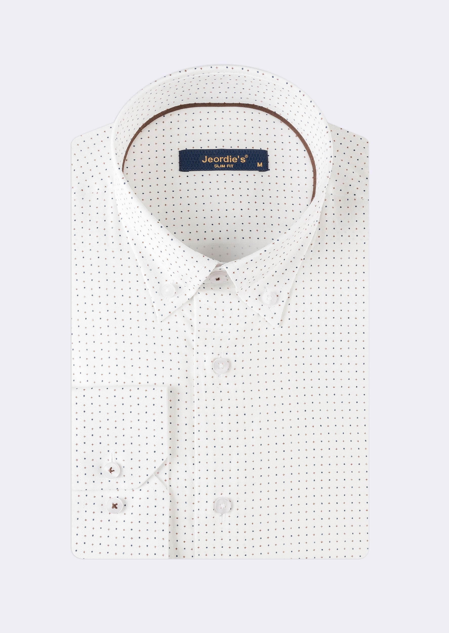 White - Brown Long Sleeve Shirt