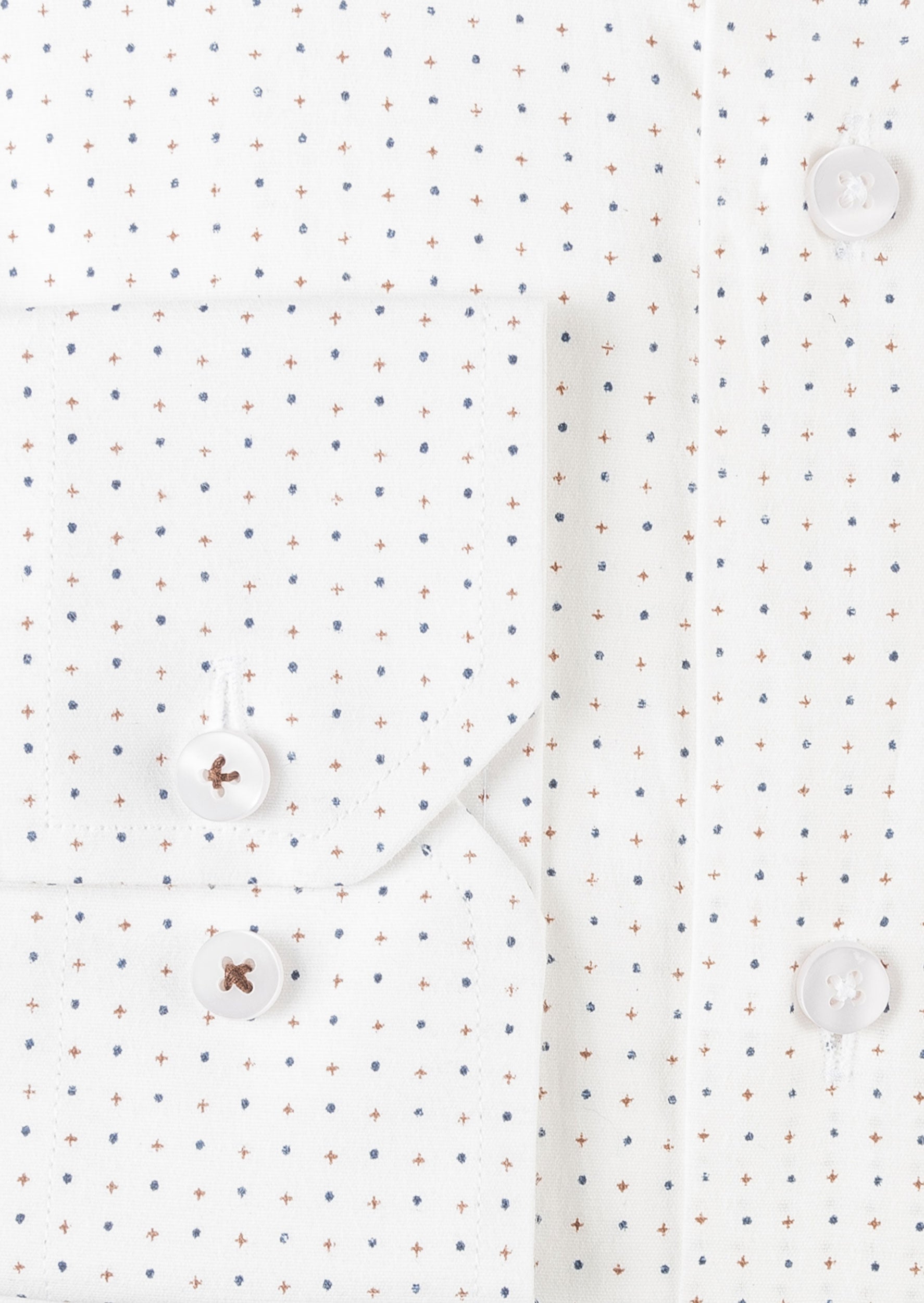 White - Brown Long Sleeve Shirt