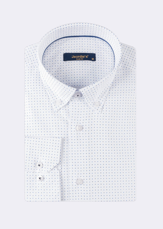 White - Blue Long Sleeve Shirt