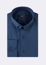 Navy - Burgundy Long Sleeve Shirt