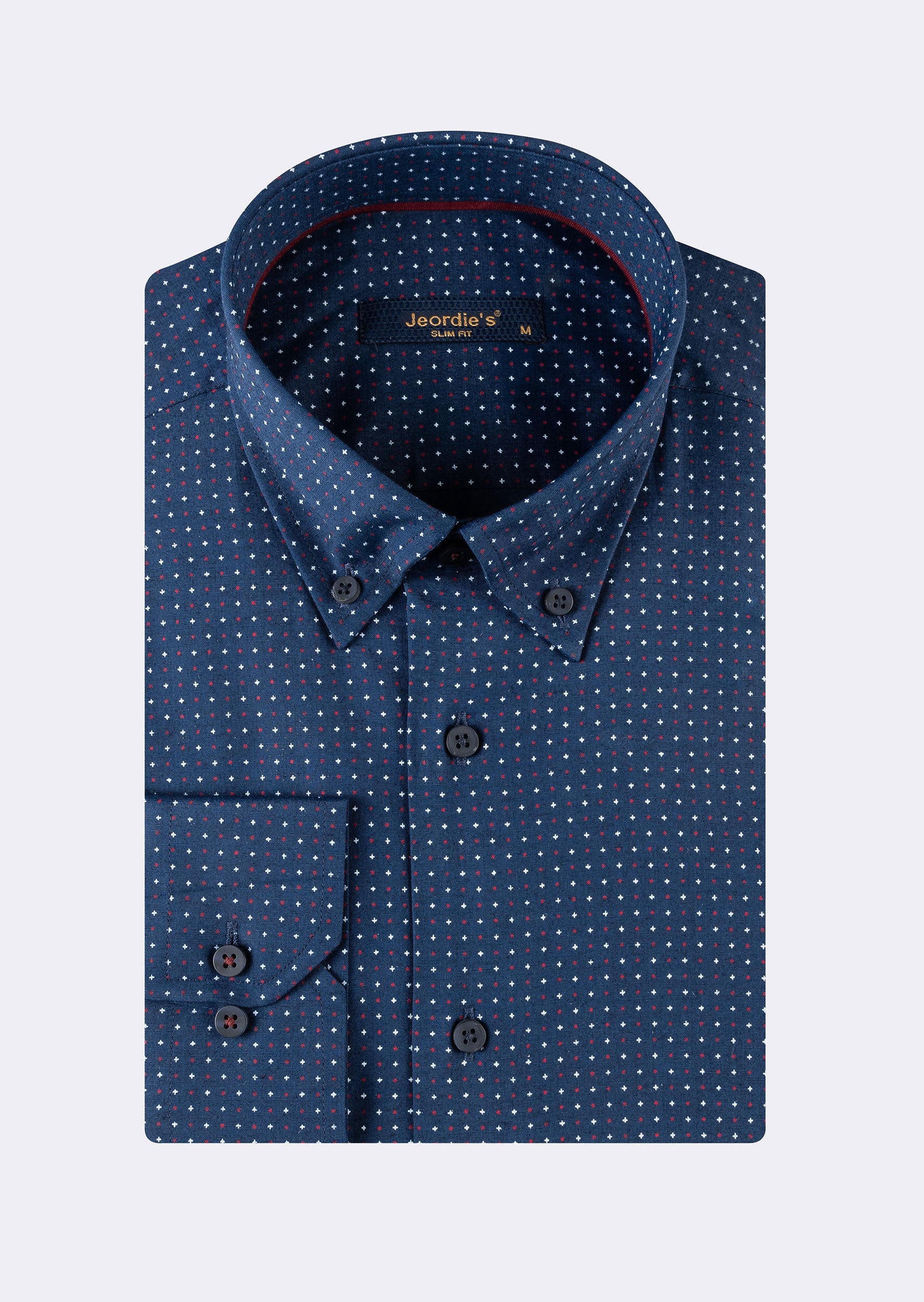 Navy - Burgundy Long Sleeve Shirt