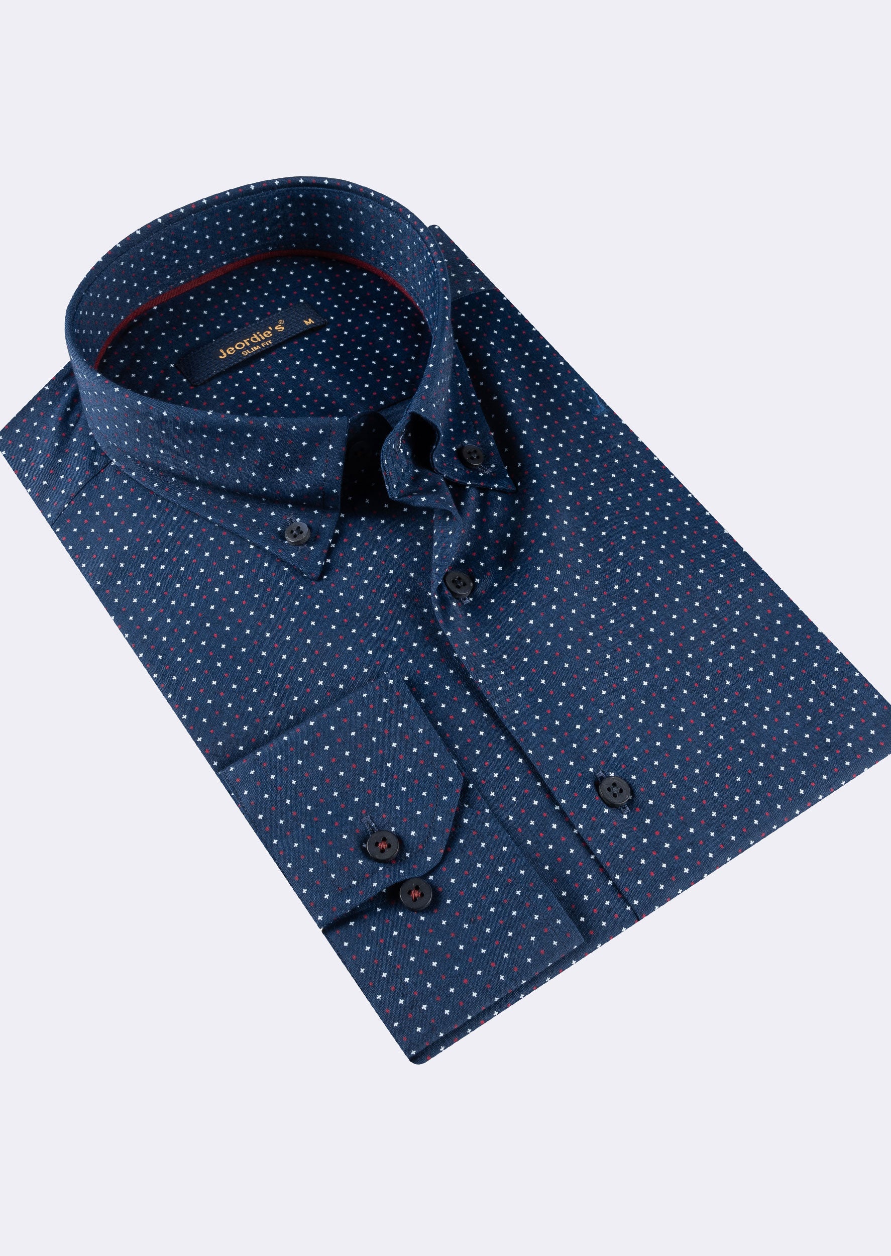 Navy - Burgundy Long Sleeve Shirt
