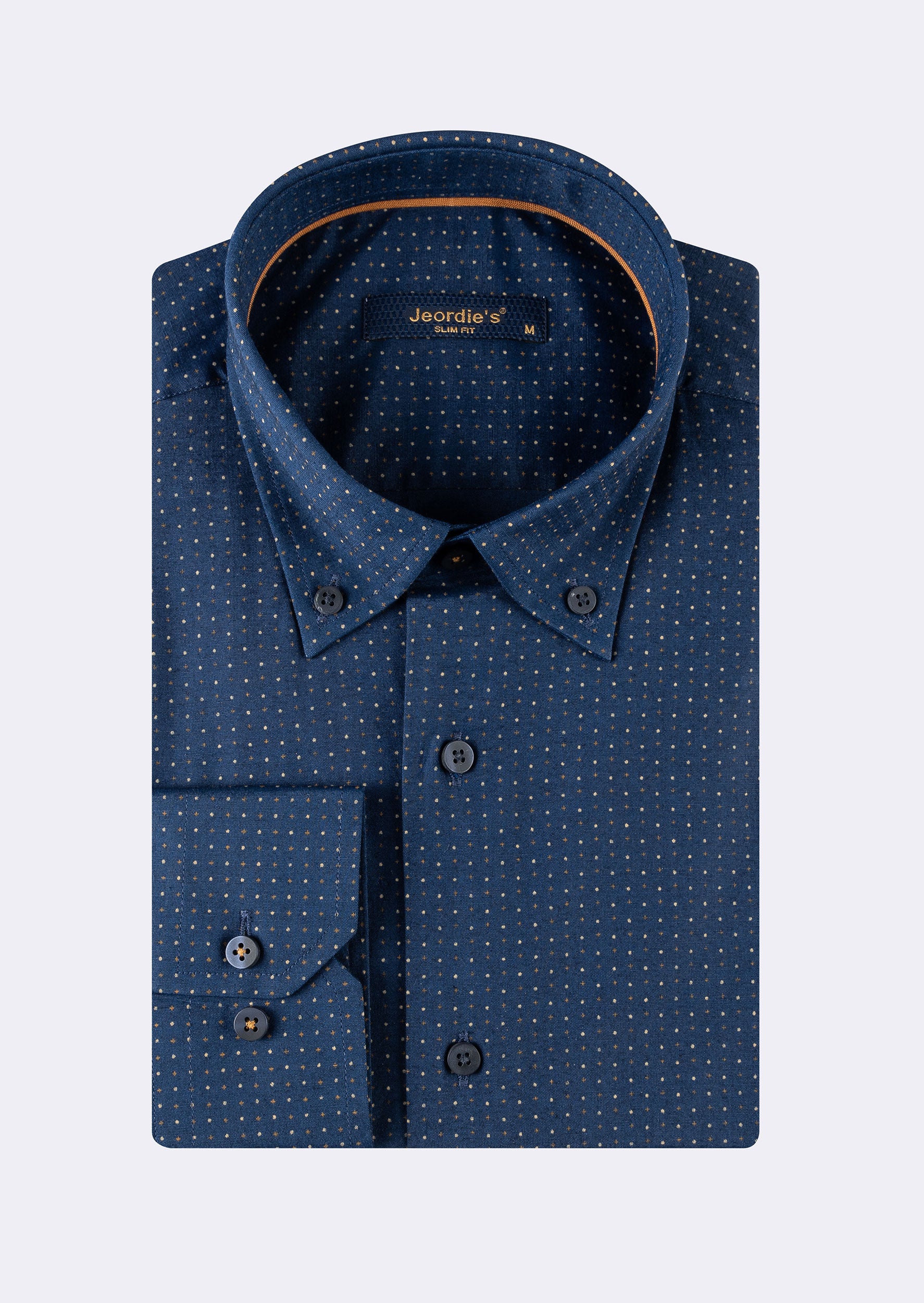 Navy - Brown Long Sleeve Shirt