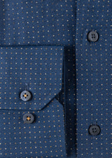 Navy - Brown Long Sleeve Shirt