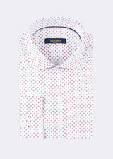 White - Burgundy Long Sleeve Shirt