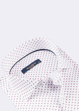 White - Burgundy Long Sleeve Shirt