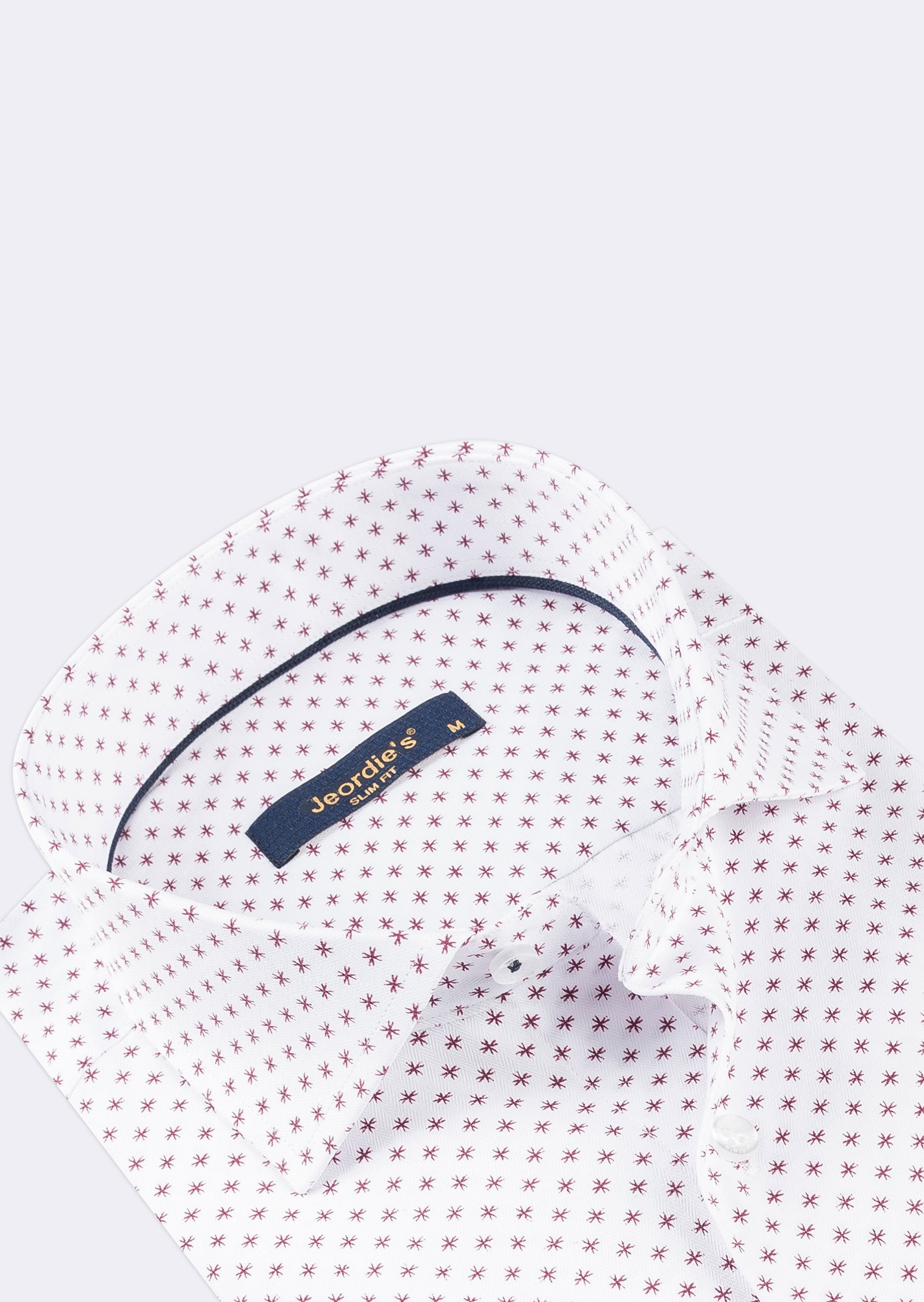White - Burgundy Long Sleeve Shirt