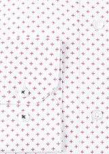 White - Burgundy Long Sleeve Shirt