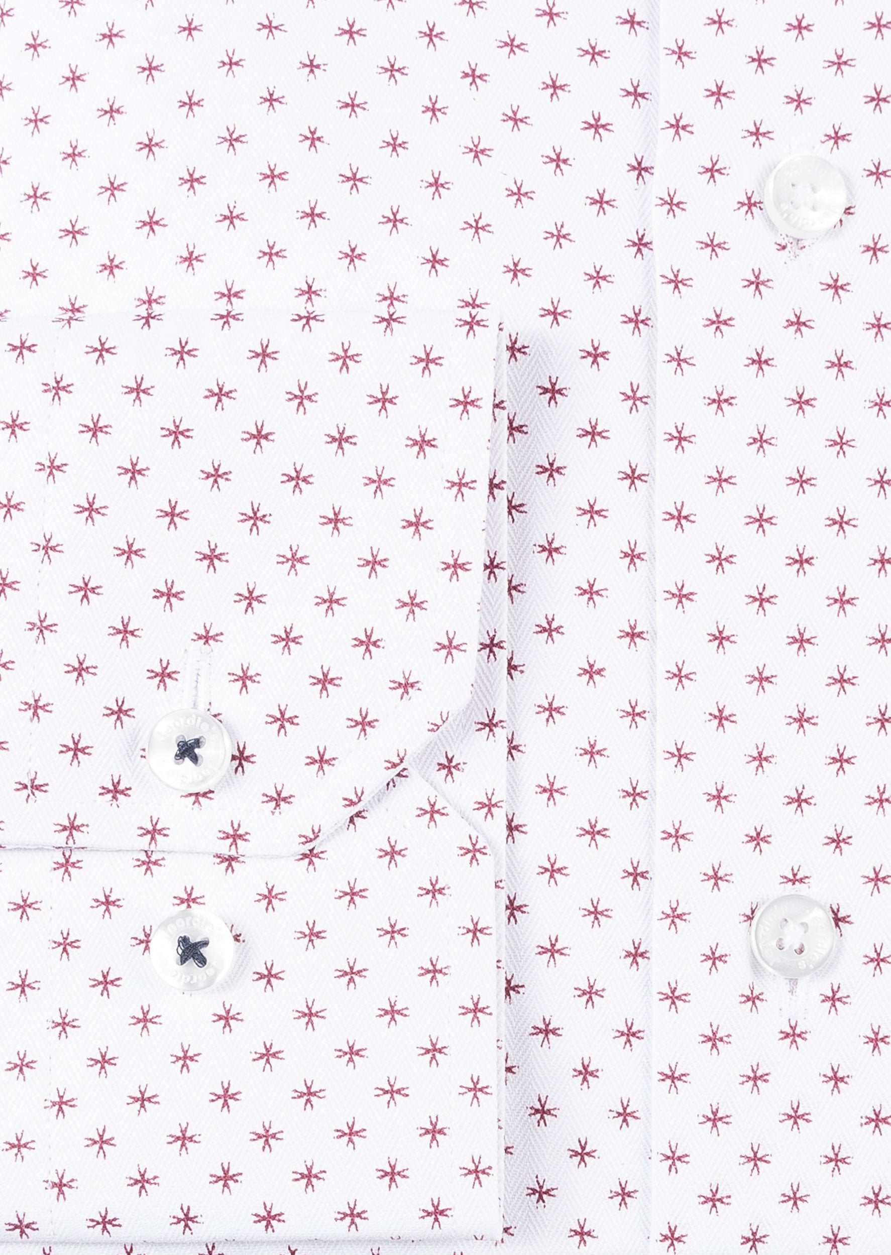 White - Burgundy Long Sleeve Shirt