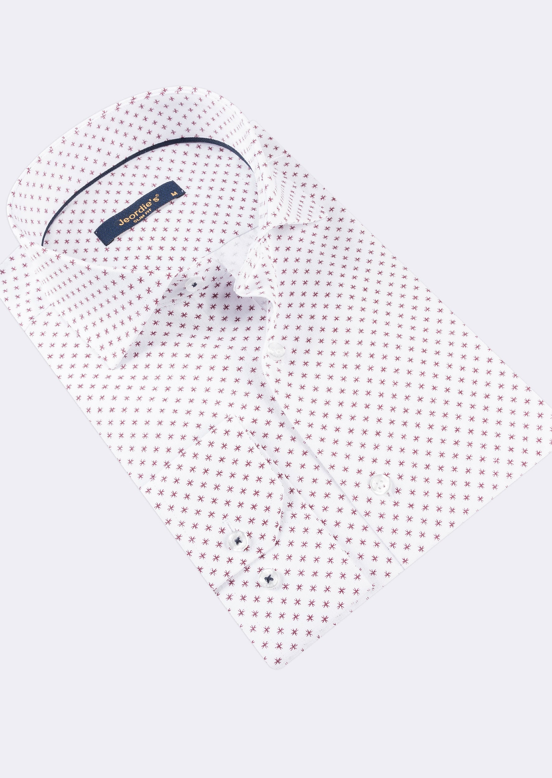 White - Burgundy Long Sleeve Shirt