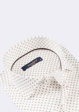 White - Brown Long Sleeve Shirt