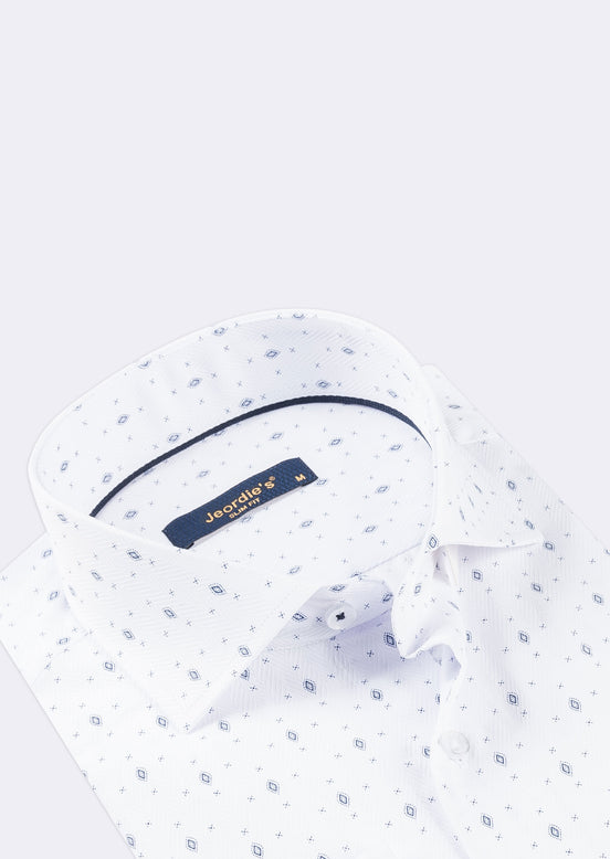 White - Navy Long Sleeve Shirt