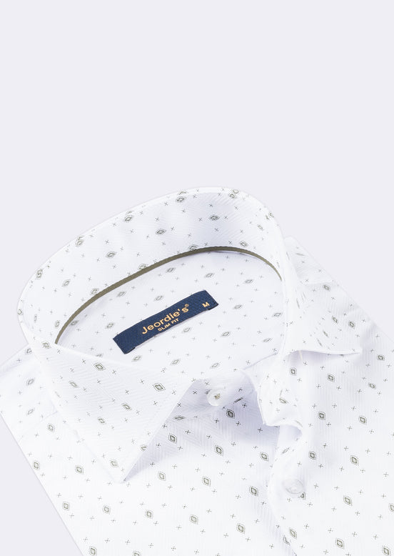 White - Khaki Long Sleeve Shirt