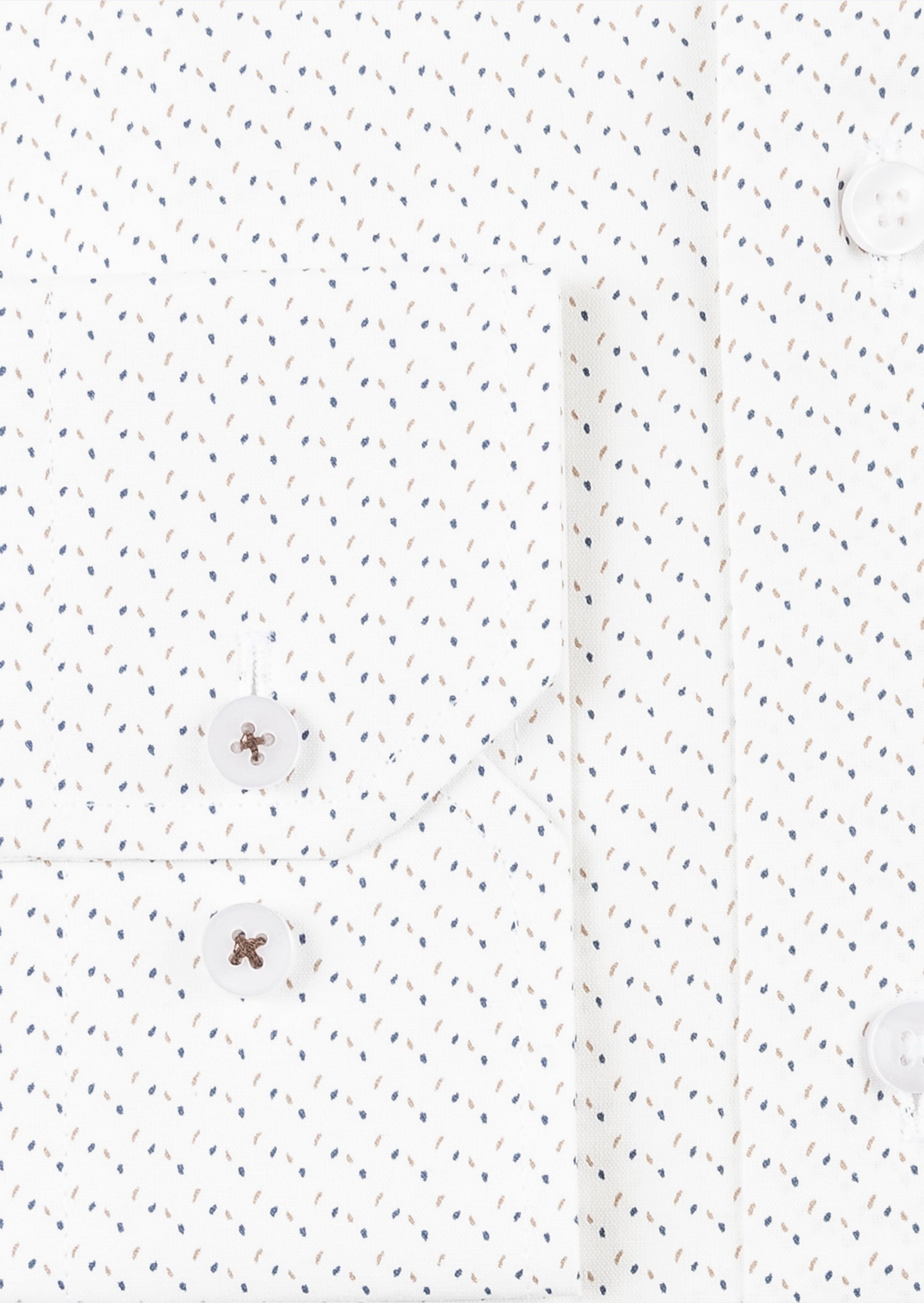 White - Brown Long Sleeve Shirt