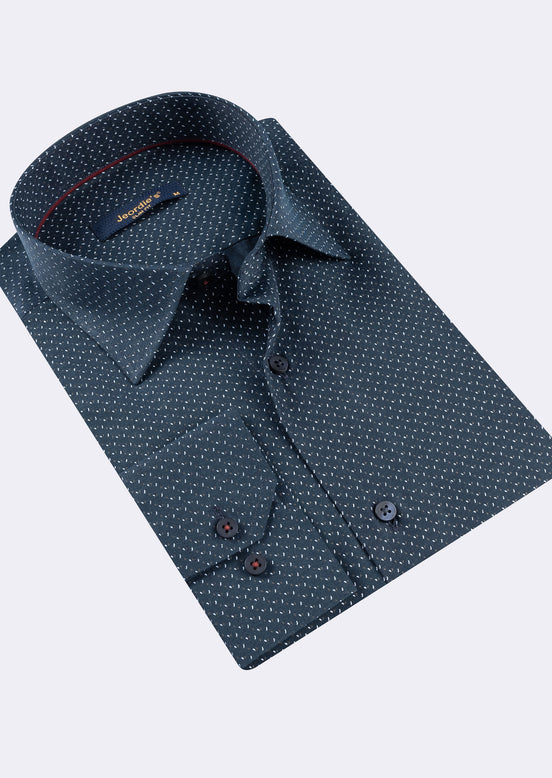 Navy - Beige Long Sleeve Shirt