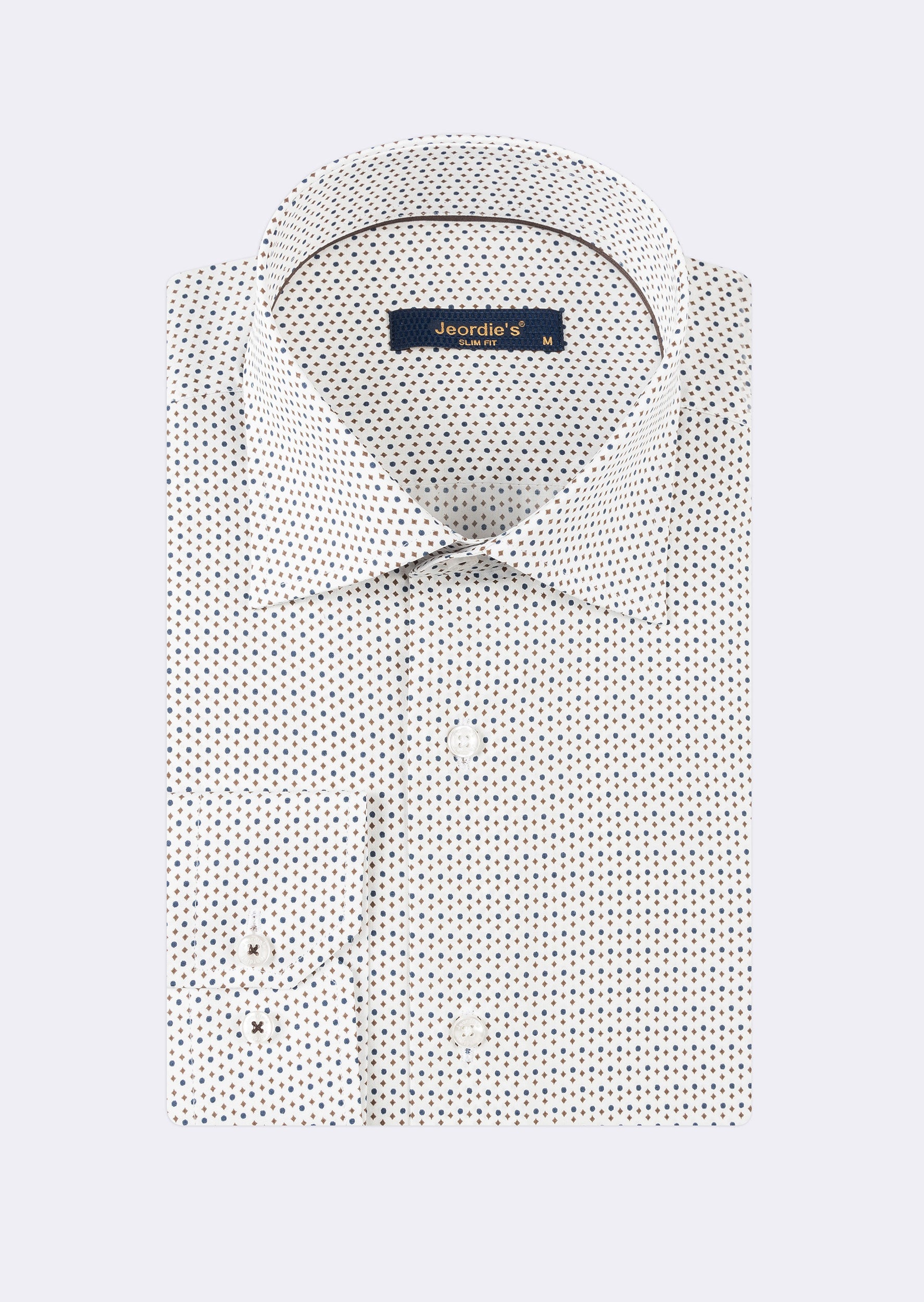 Beige - Navy Long Sleeve Shirt
