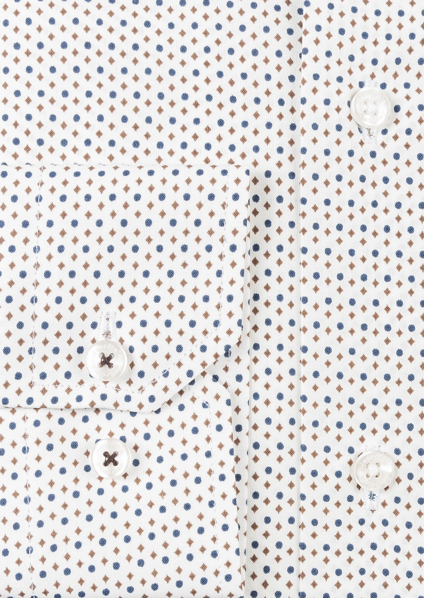 Beige - Navy Long Sleeve Shirt