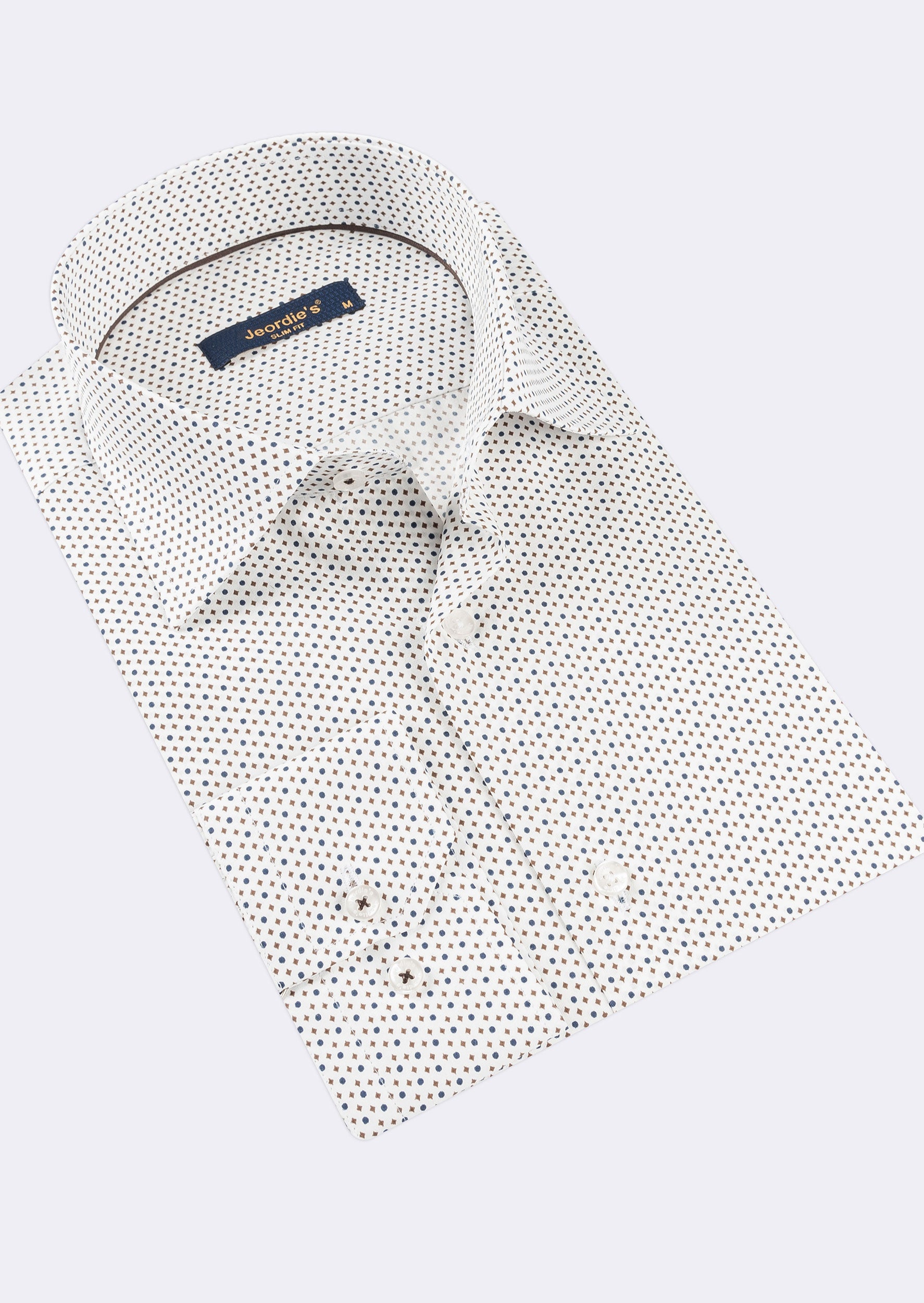Beige - Navy Long Sleeve Shirt