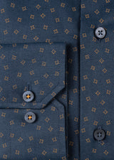 Navy - Brown Long Sleeve Shirt