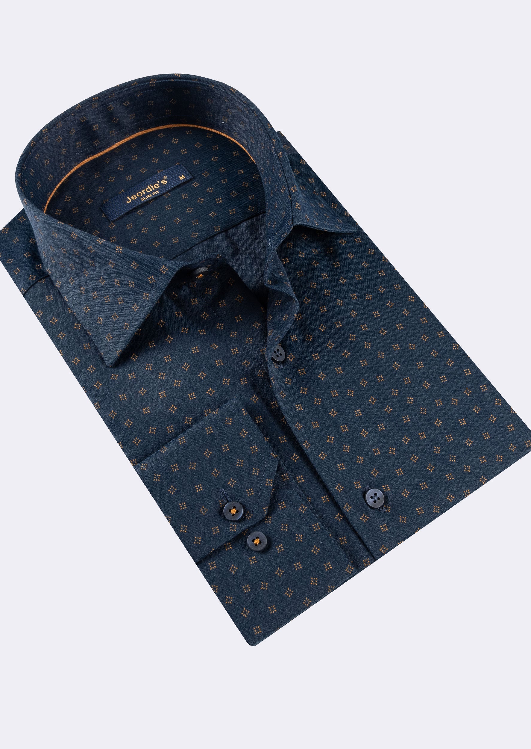 Navy - Brown Long Sleeve Shirt