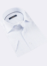 White - Blue Short Sleeve Shirt