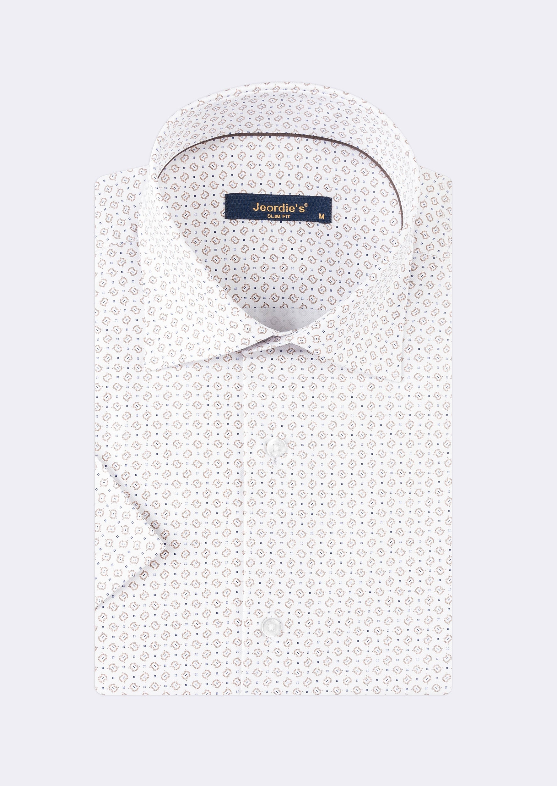 White - Beige Short Sleeve Shirt