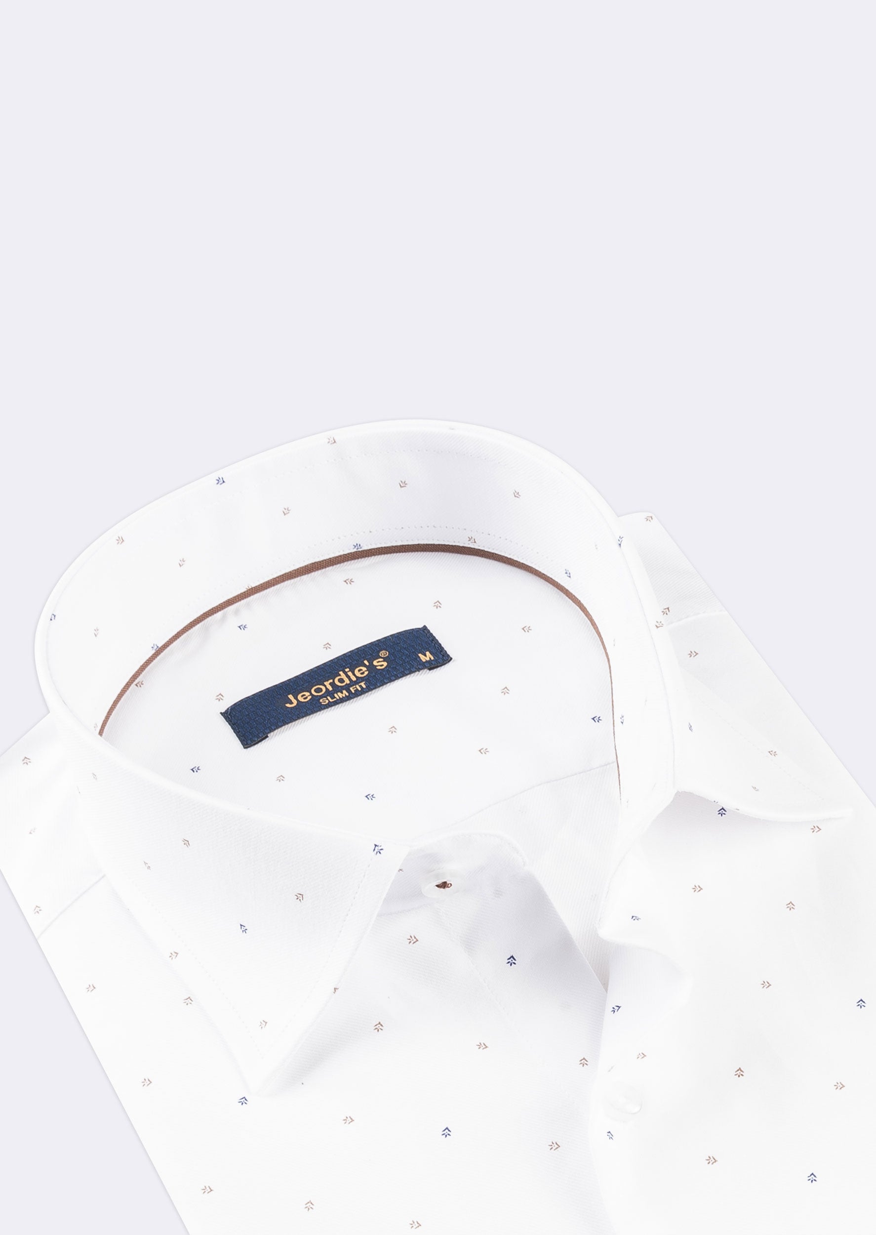 White - Brown Short Sleeve Shirt