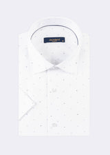 White - Navy Short Sleeve Shirt