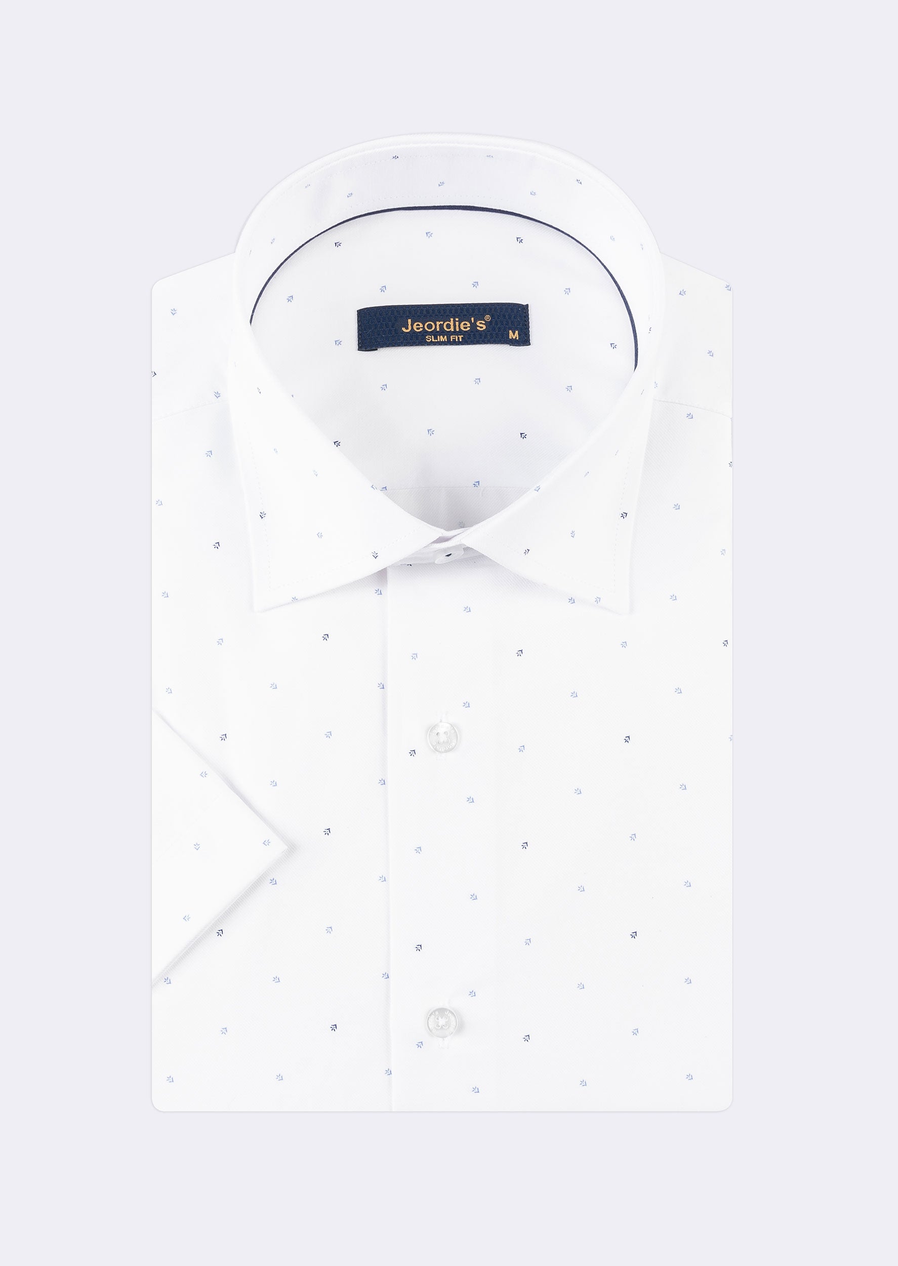 White - Navy Short Sleeve Shirt