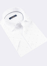 White - Navy Short Sleeve Shirt