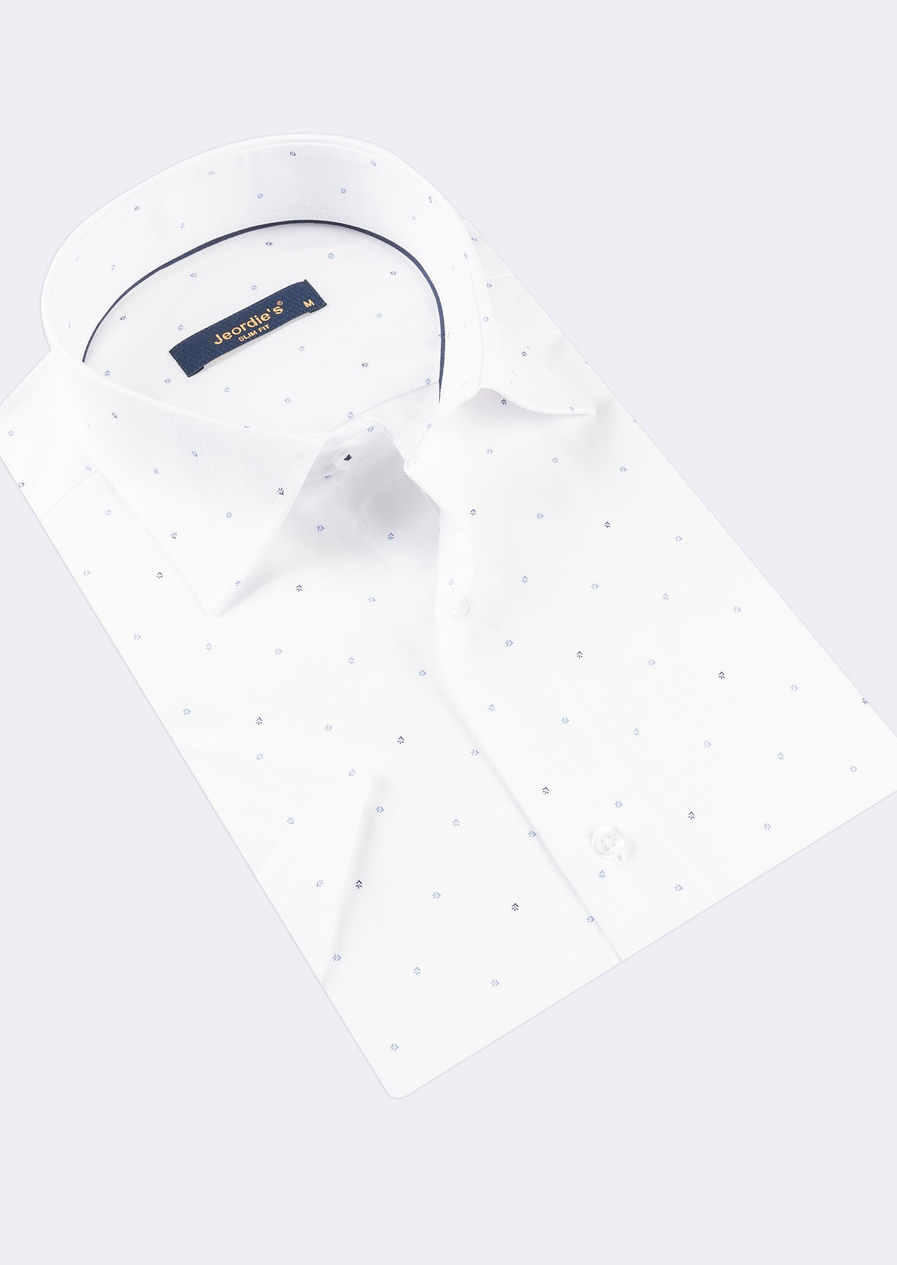 White - Navy Short Sleeve Shirt