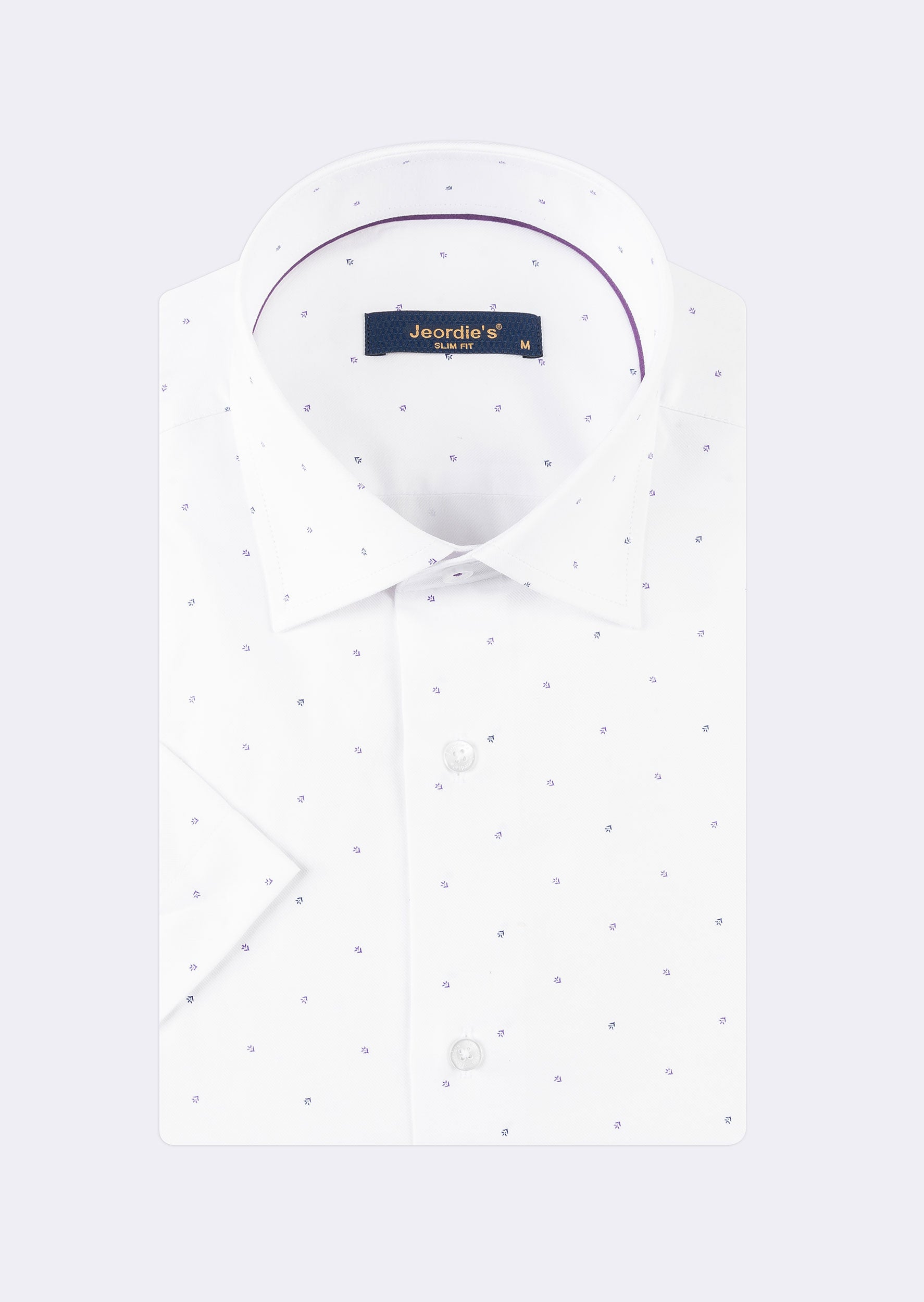 White - Purple Short Sleeve Shirt