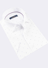 White - Purple Short Sleeve Shirt