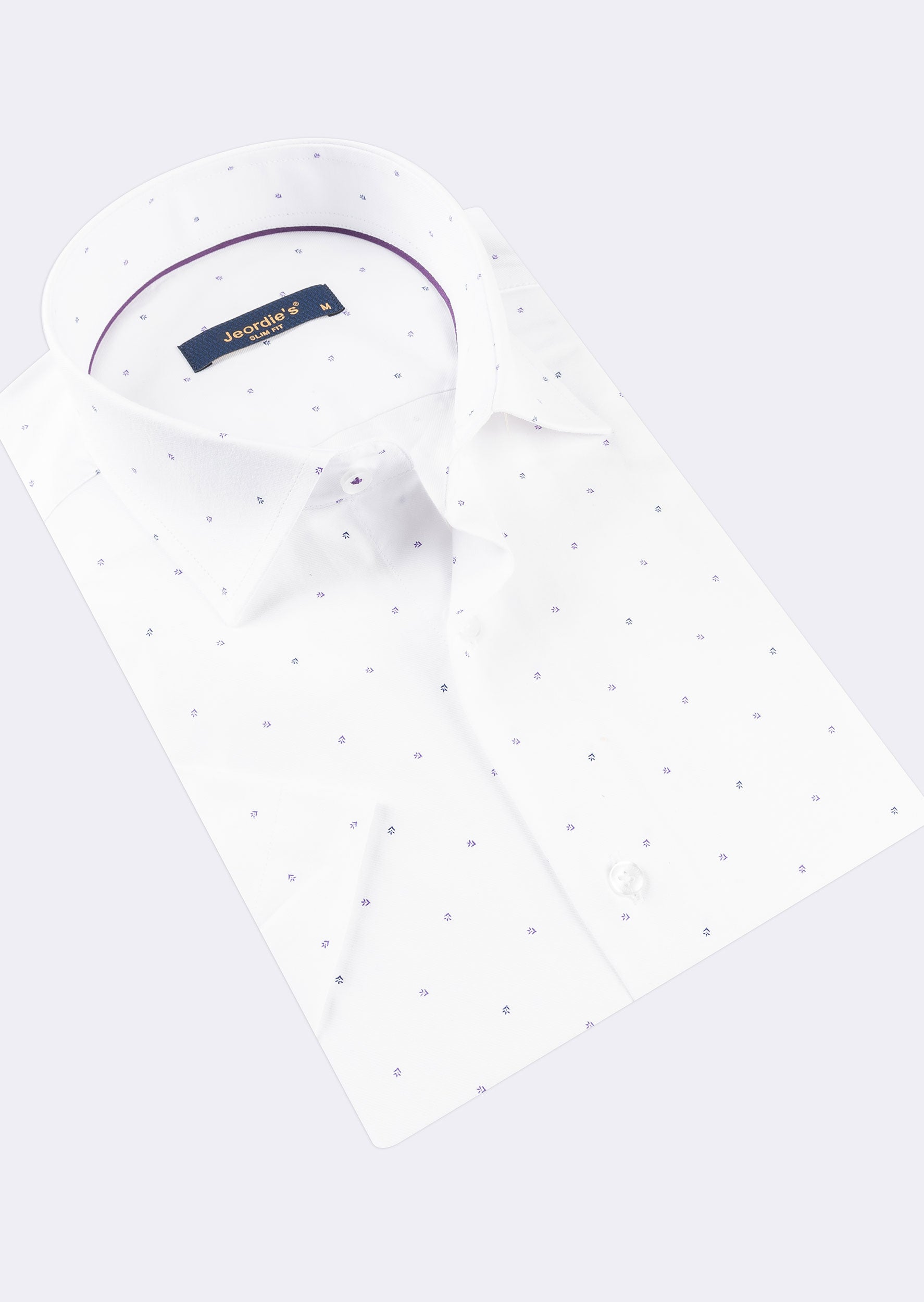 White - Purple Short Sleeve Shirt