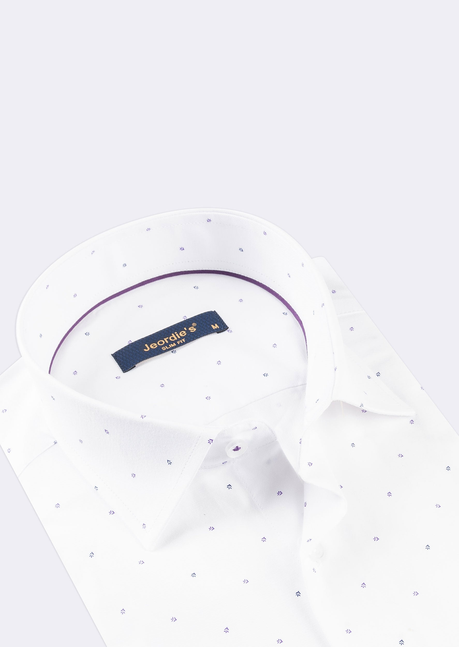 White - Purple Short Sleeve Shirt