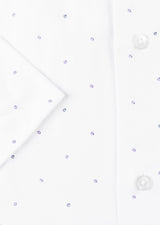 White - Purple Short Sleeve Shirt