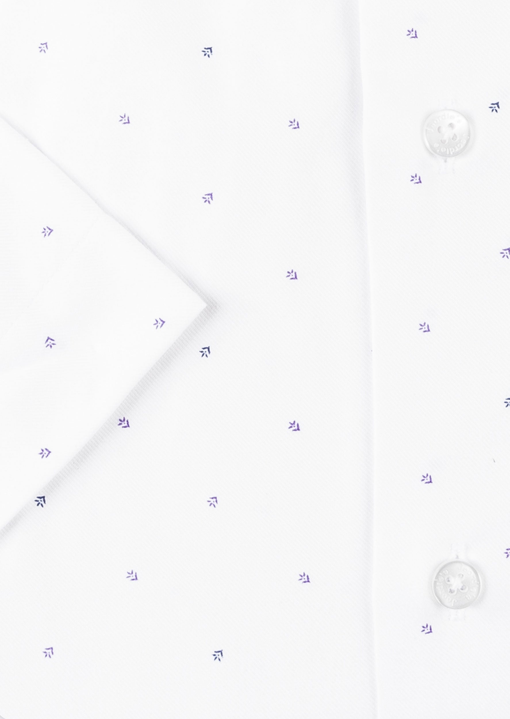 White - Purple Short Sleeve Shirt