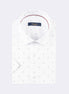 White - Burgundy Short Sleeve Shirt