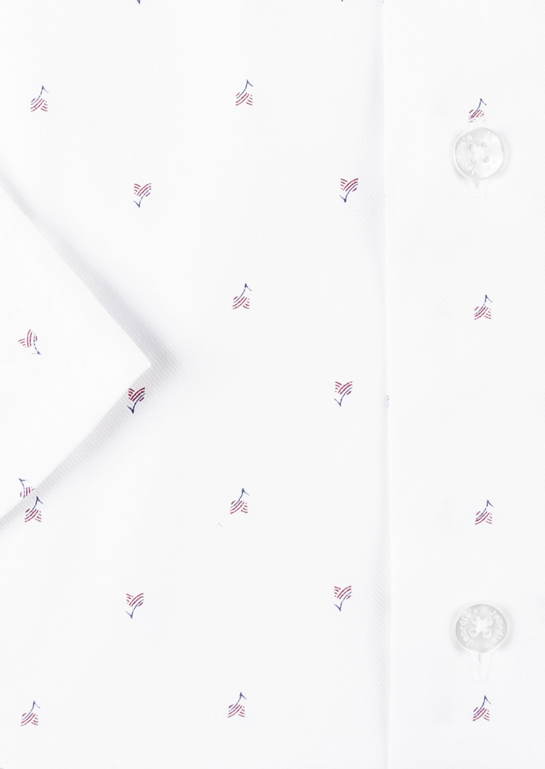 White - Burgundy Short Sleeve Shirt