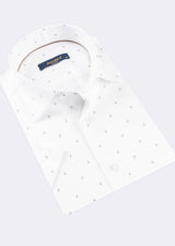 White - Brown Short Sleeve Shirt