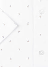 White - Brown Short Sleeve Shirt