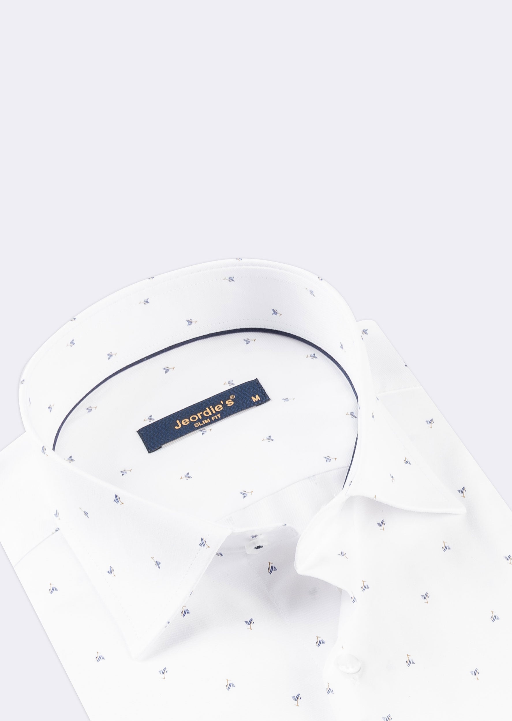 White - Navy Short Sleeve Shirt
