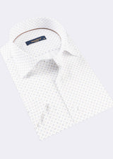 White - Brown Short Sleeve Shirt