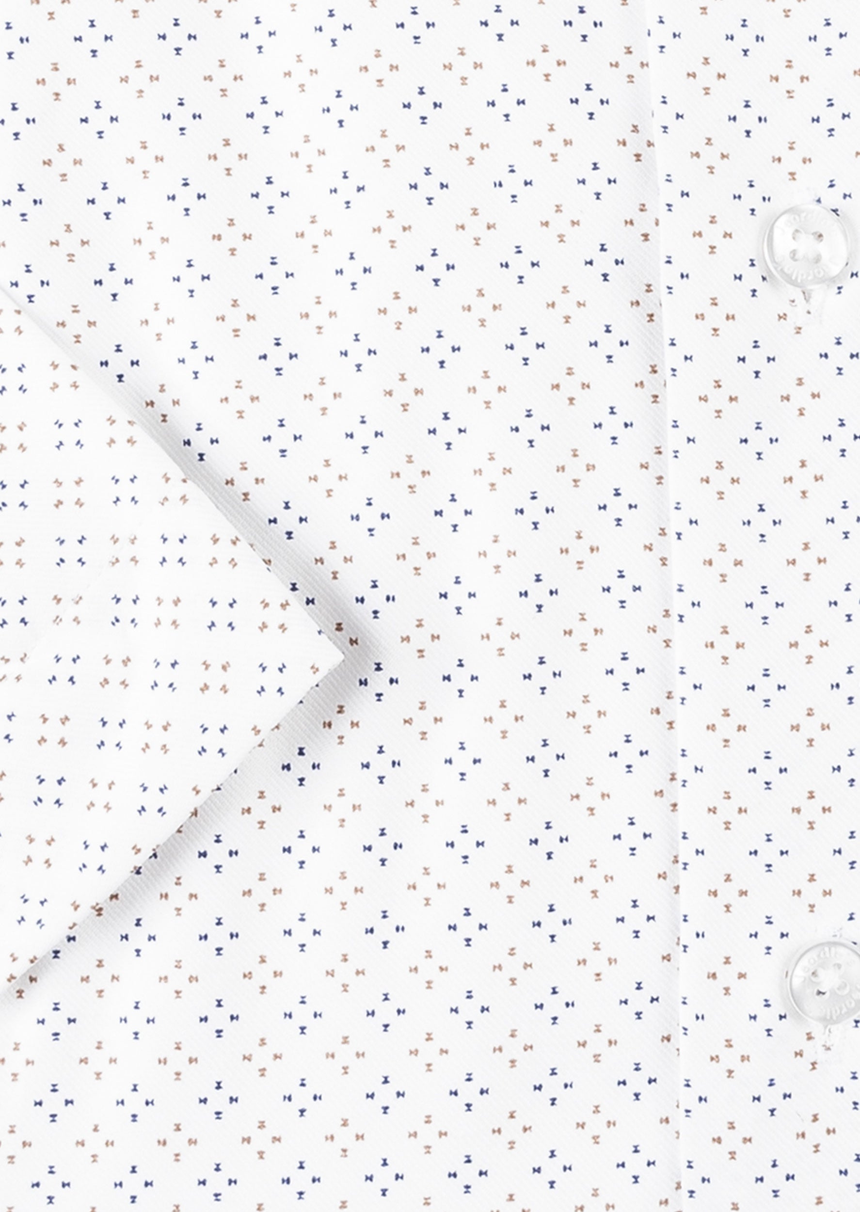 White - Brown Short Sleeve Shirt